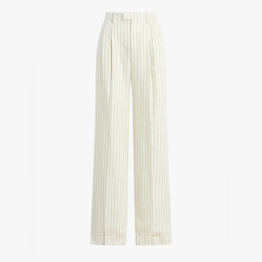 💚🤍Favorite Daughter Paige Pant in emerald stripe. NWT size 0.